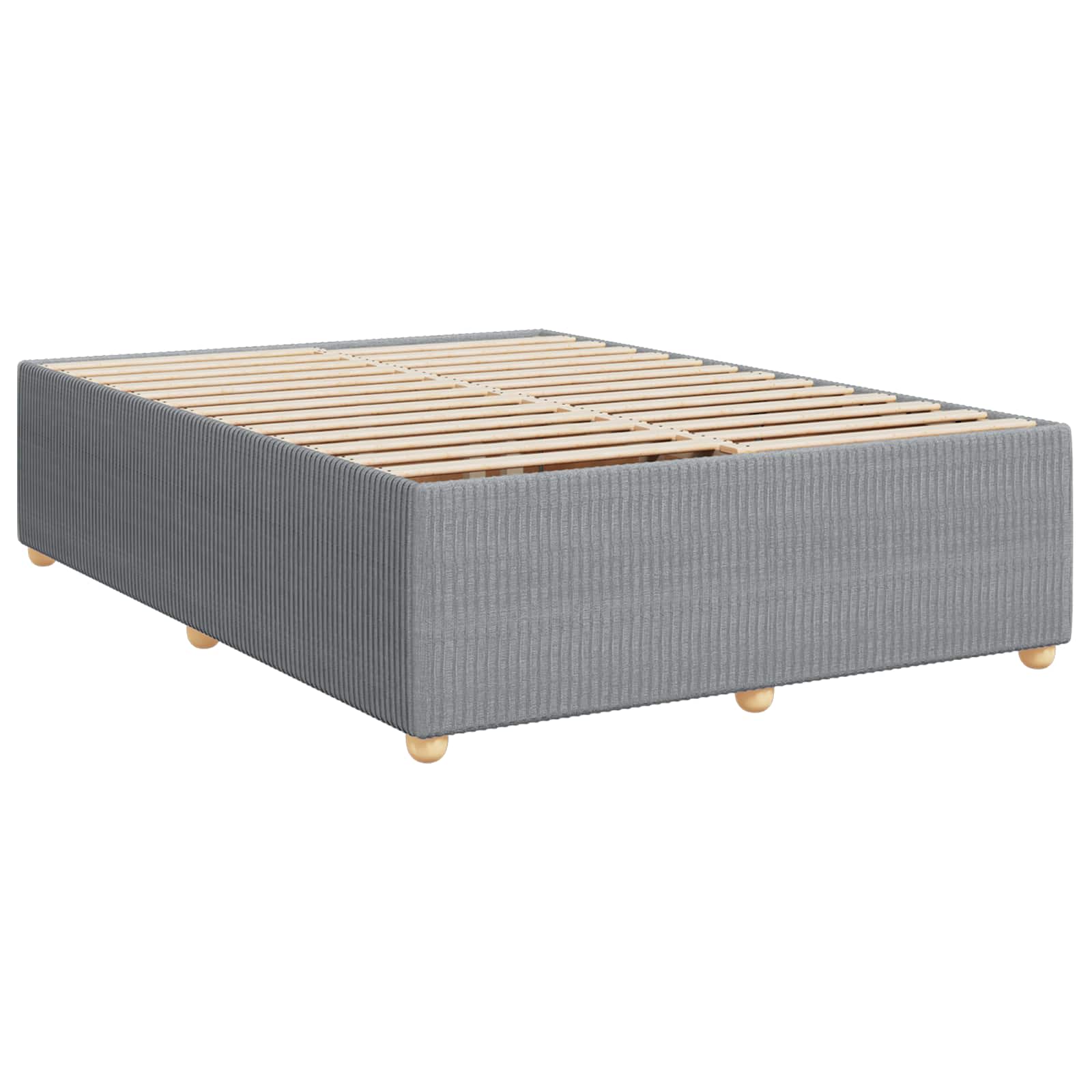 Boxspring krevet s madracem Svjetlosiva 140 x 200 cm Tkanina
