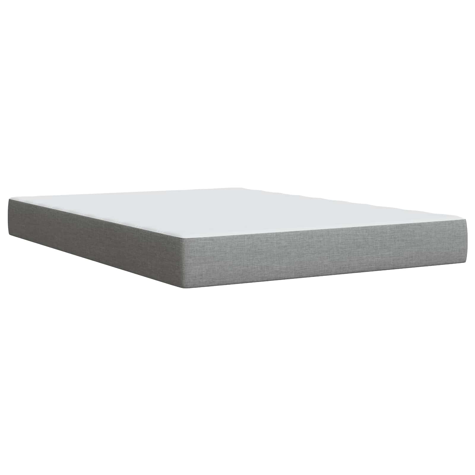 Boxspring krevet s madracem Svjetlosiva 140 x 200 cm Tkanina