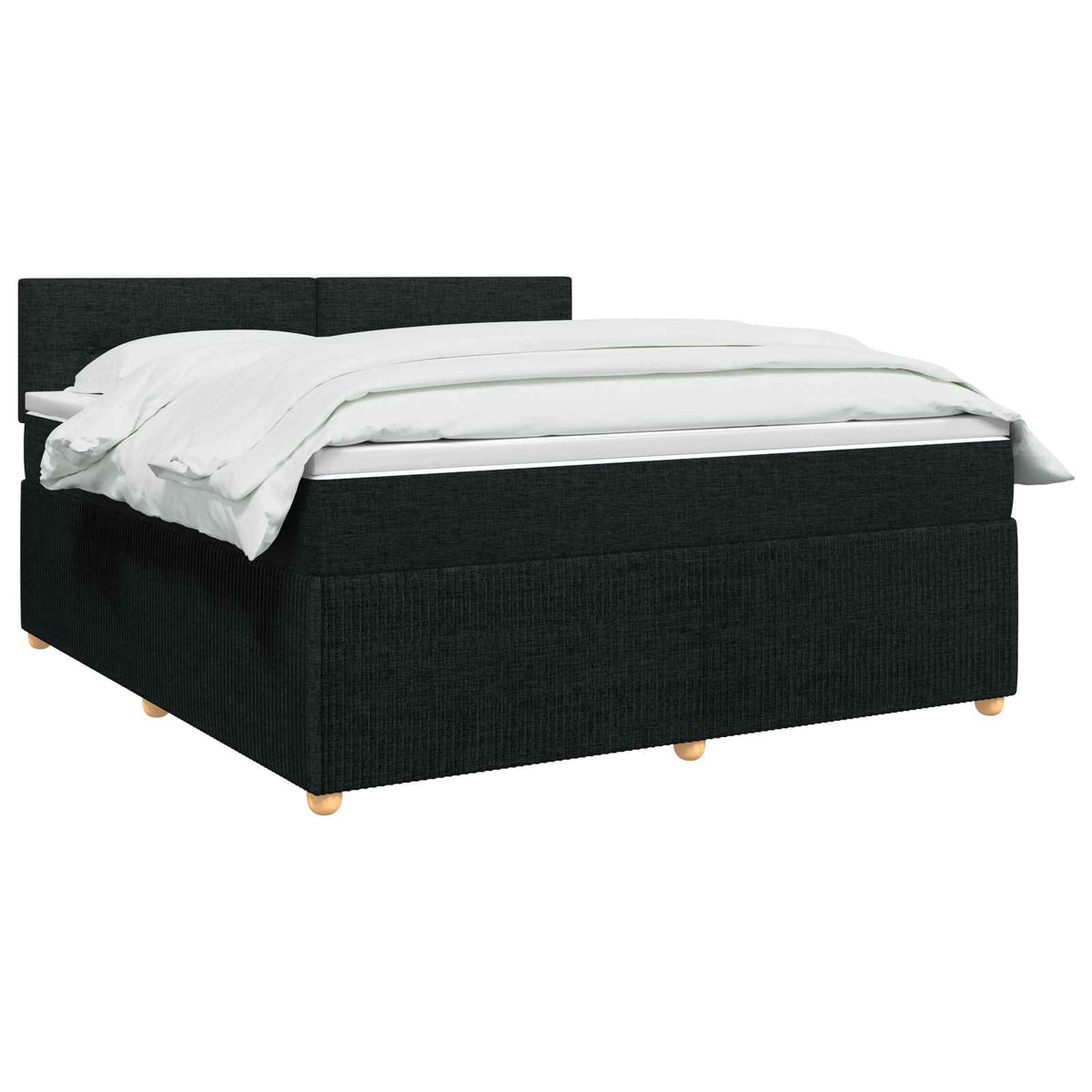 Boxspring krevet s madracem Crna 140 x 200 cm Tkanina