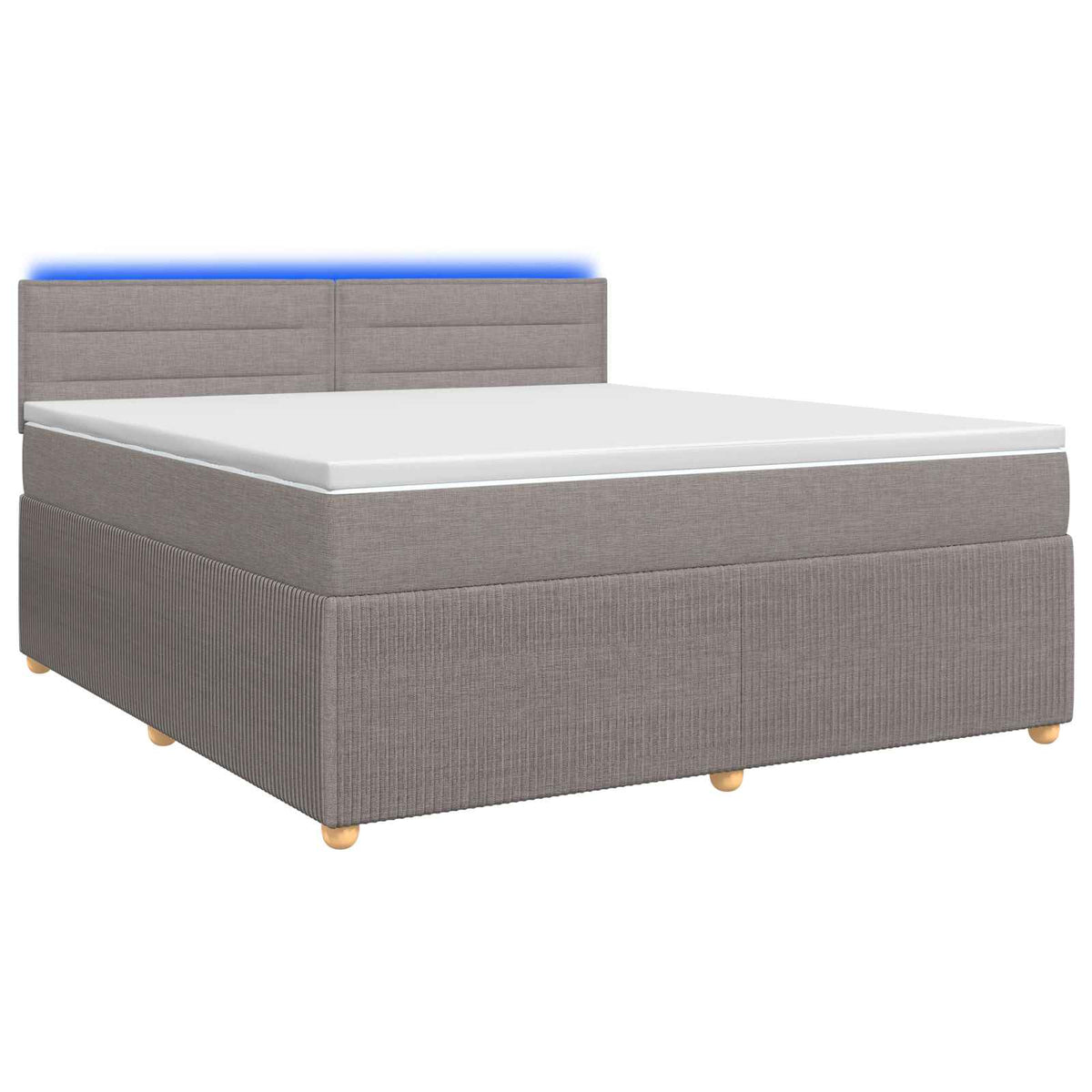 Boxspring krevet s madracem Sivosmeđa 160 x 200 cm Tkanina