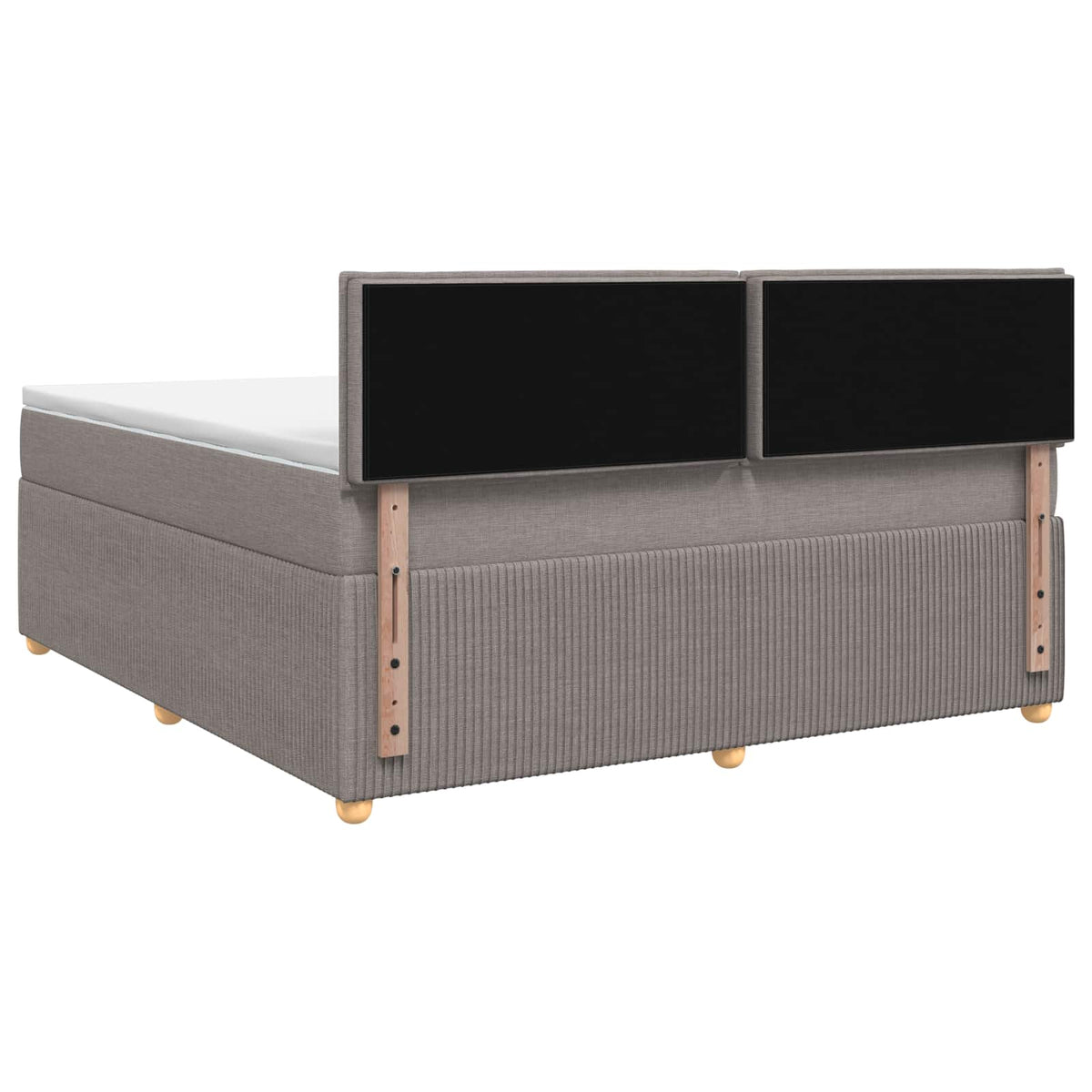 Boxspring krevet s madracem Sivosmeđa 160 x 200 cm Tkanina