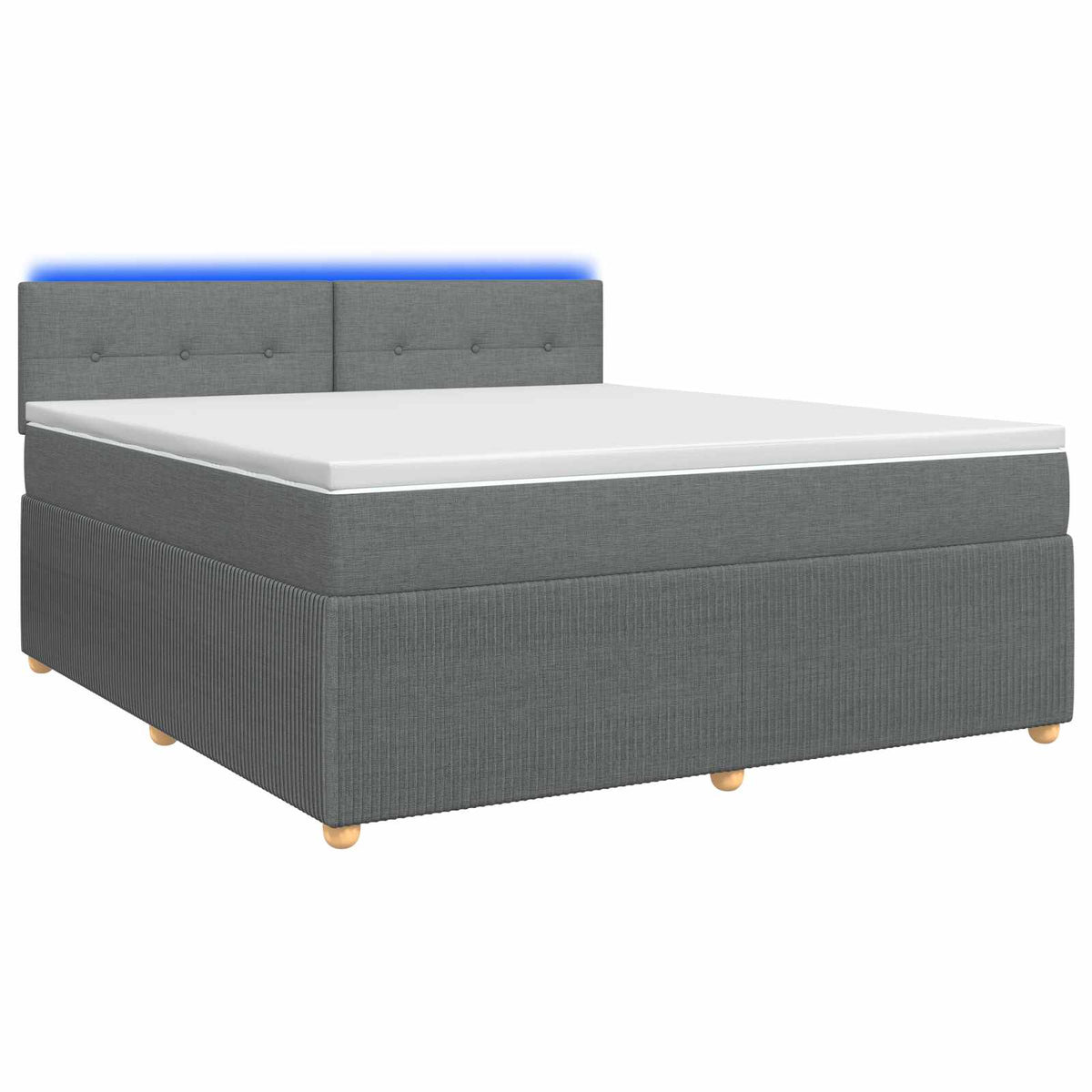 Boxspring krevet s madracem Tamnosiva 160 x 200 cm Tkanina