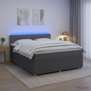 Boxspring krevet s madracem Tamnosiva 180 x 200 cm Tkanina
