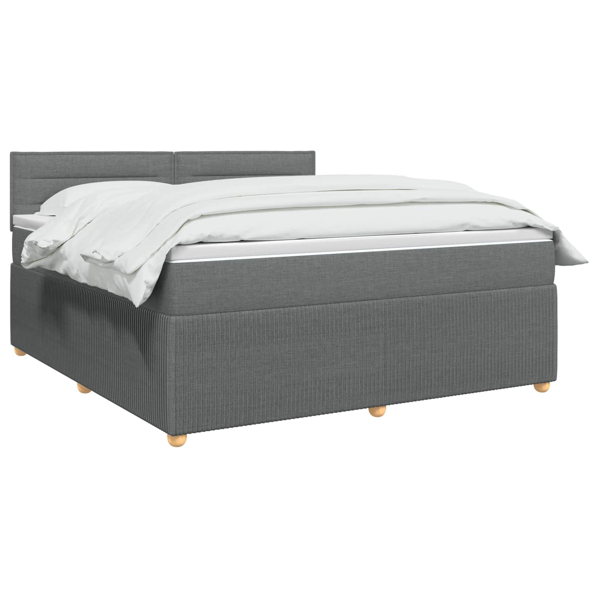 Boxspring krevet s madracem Tamnosiva 180 x 200 cm Tkanina