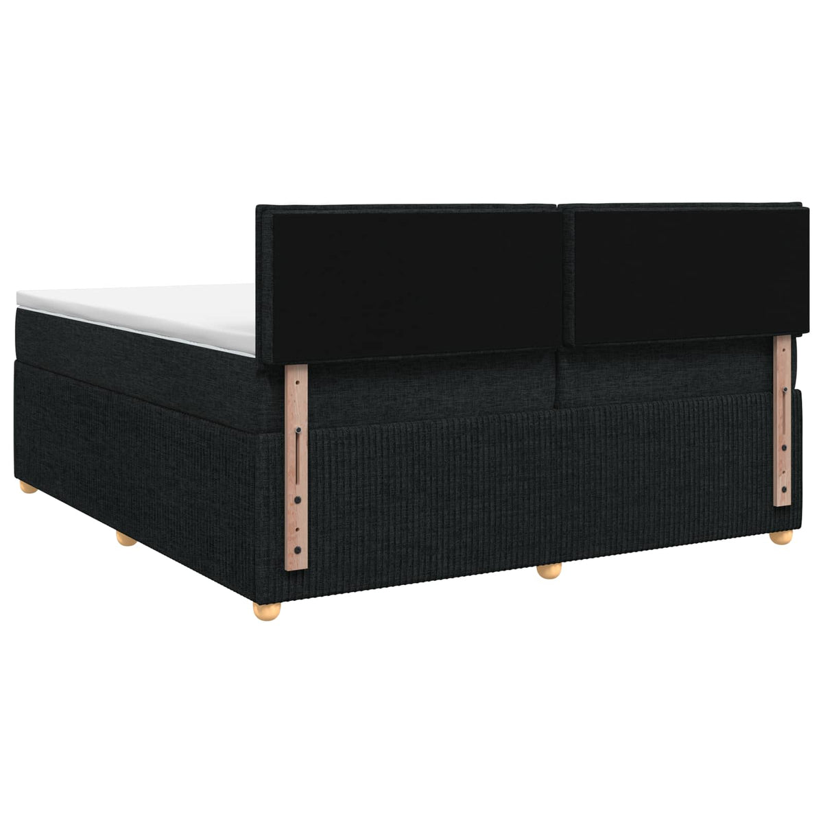 Boxspring krevet s madracem Crna 200 x 200 cm Tkanina