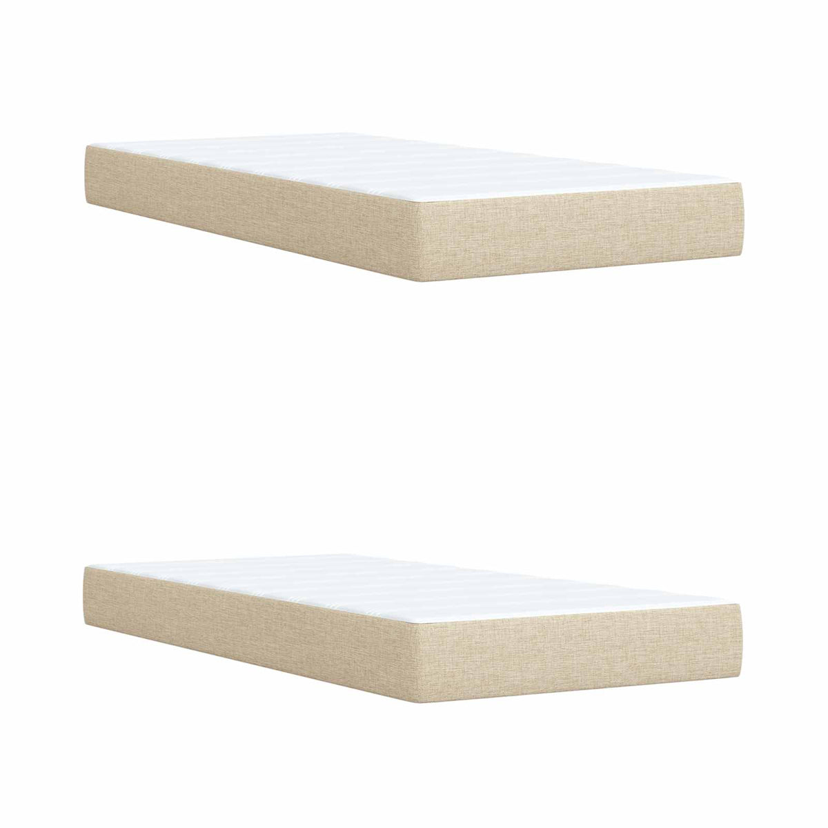 Boxspring krevet s madracem Krem 200 x 200 cm Tkanina