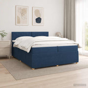 Boxspring krevet s madracem Plava 200 x 200 cm Tkanina