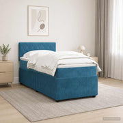 Boxspring krevet s madracem Plava 80 x 200 cm Baršun