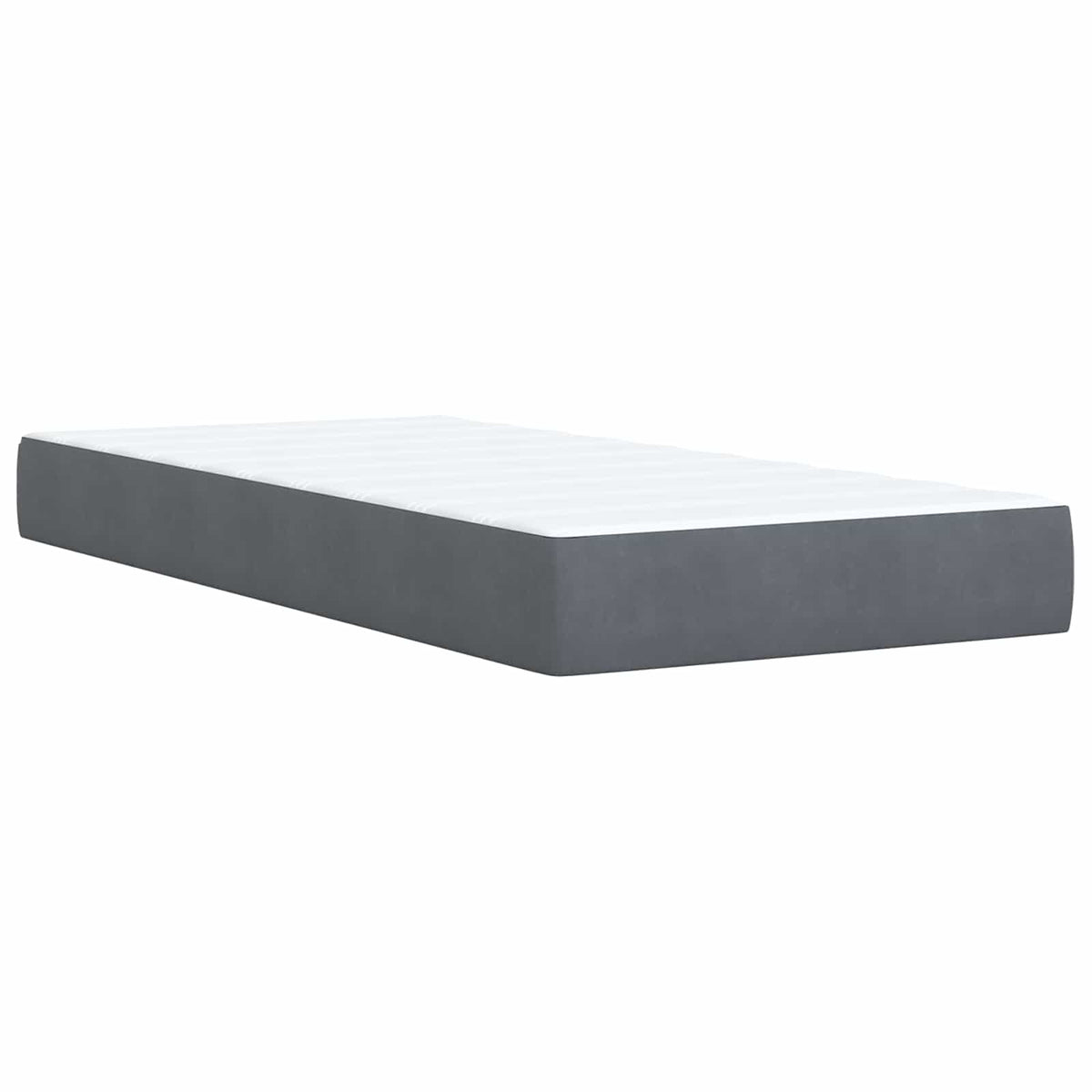 Boxspring krevet s madracem Tamnosiva 90 x 200 cm Baršun