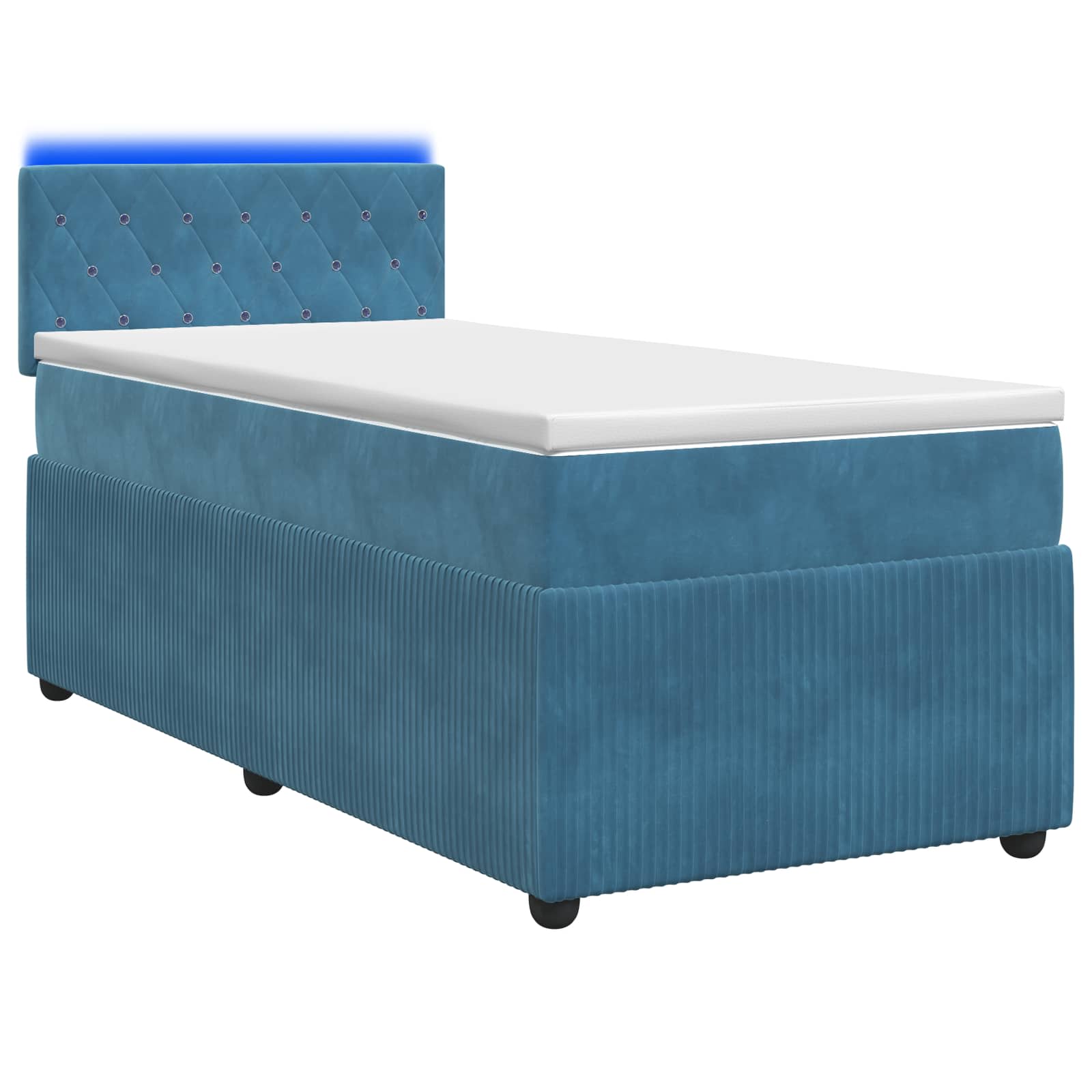 Boxspring krevet s madracem Plava 90 x 200 cm Baršun