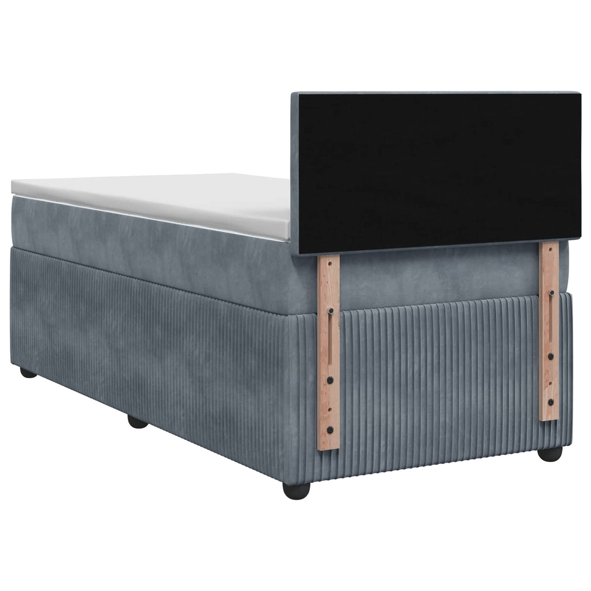 Boxspring krevet s madracem Tamnosiva 100 x 200 cm Baršun