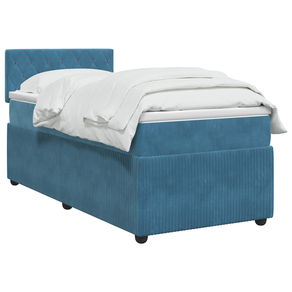 Boxspring krevet s madracem Plava 100 x 200 cm Baršun