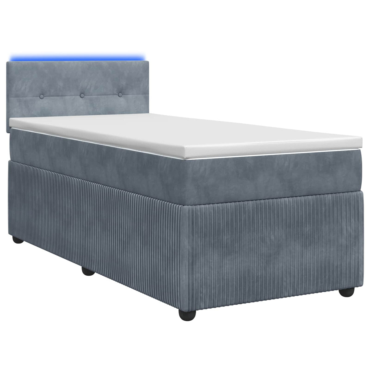 Boxspring krevet s madracem Tamnosiva 100 x 200 cm Baršun