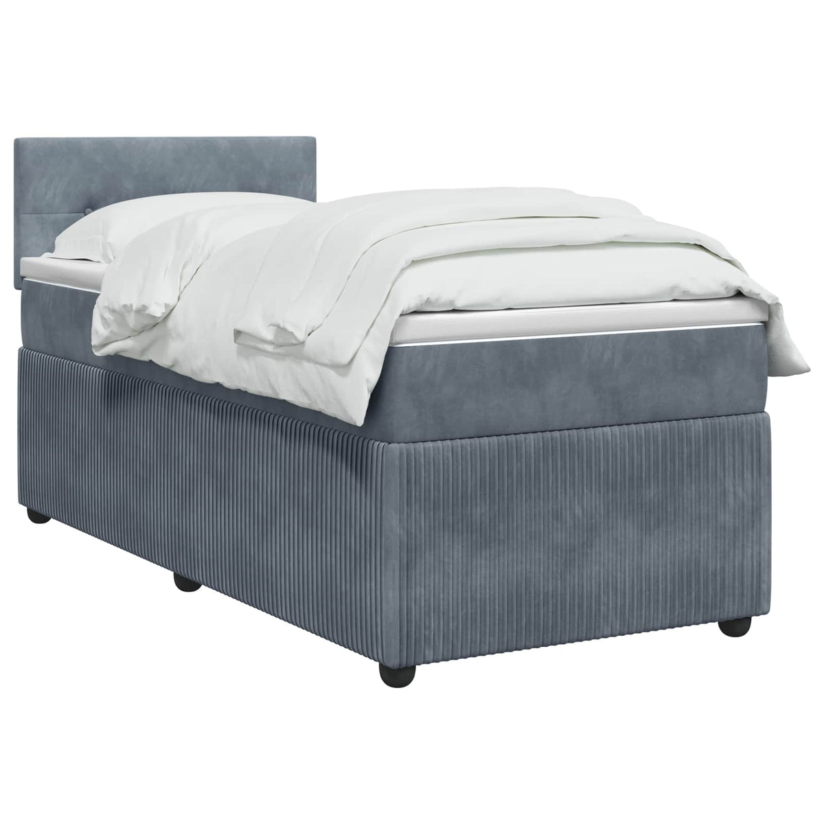 Boxspring krevet s madracem Tamnosiva 100 x 200 cm Baršun
