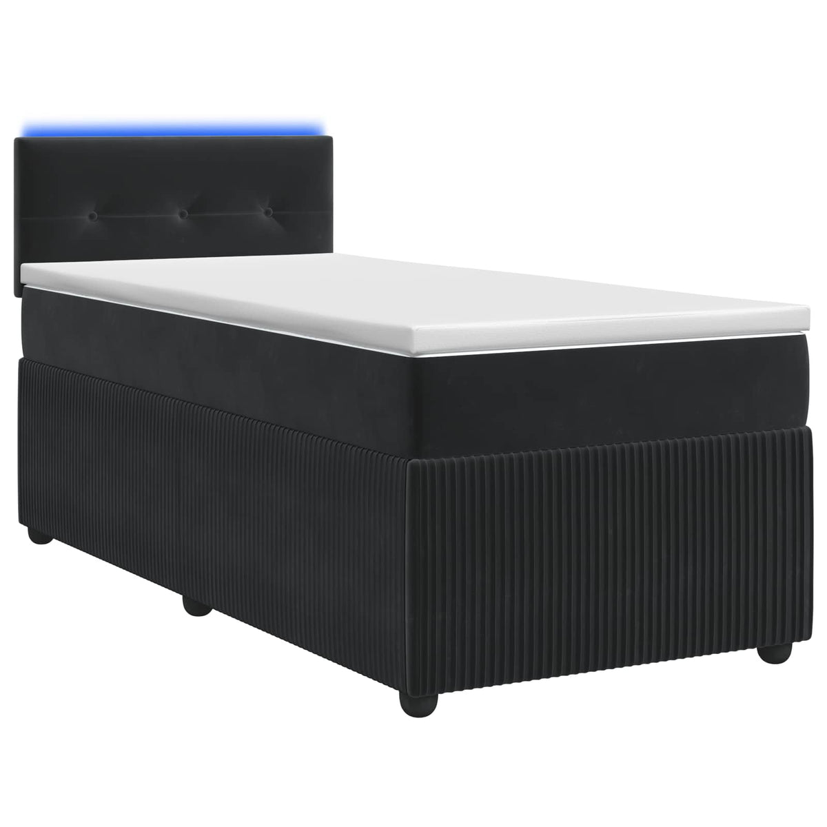 Boxspring krevet s madracem Crna 100 x 200 cm Baršun