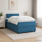 Boxspring krevet s madracem Plava 120 x 200 cm Baršun