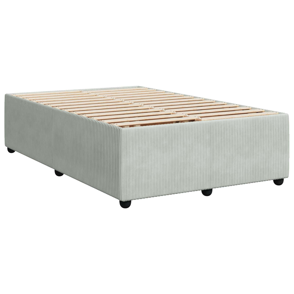 Boxspring krevet s madracem Svjetlosiva 120 x 190 cm Baršun