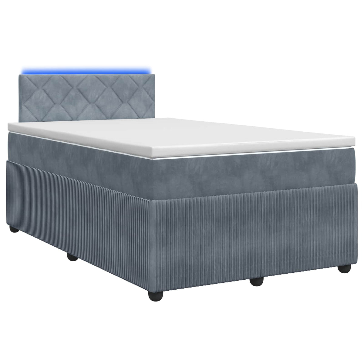 Boxspring krevet s madracem Tamnosiva 120 x 190 cm Baršun