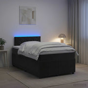 Boxspring krevet s madracem Crna 120 x 190 cm Baršun