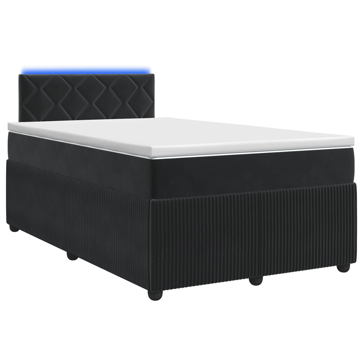 Boxspring krevet s madracem Crna 120 x 190 cm Baršun