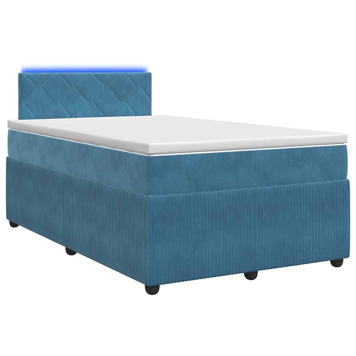Boxspring krevet s madracem Plava 120 x 190 cm Baršun