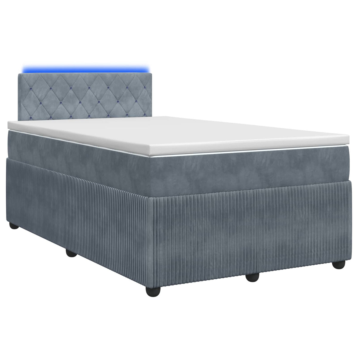 Boxspring krevet s madracem Tamnosiva 120 x 200 cm Baršun