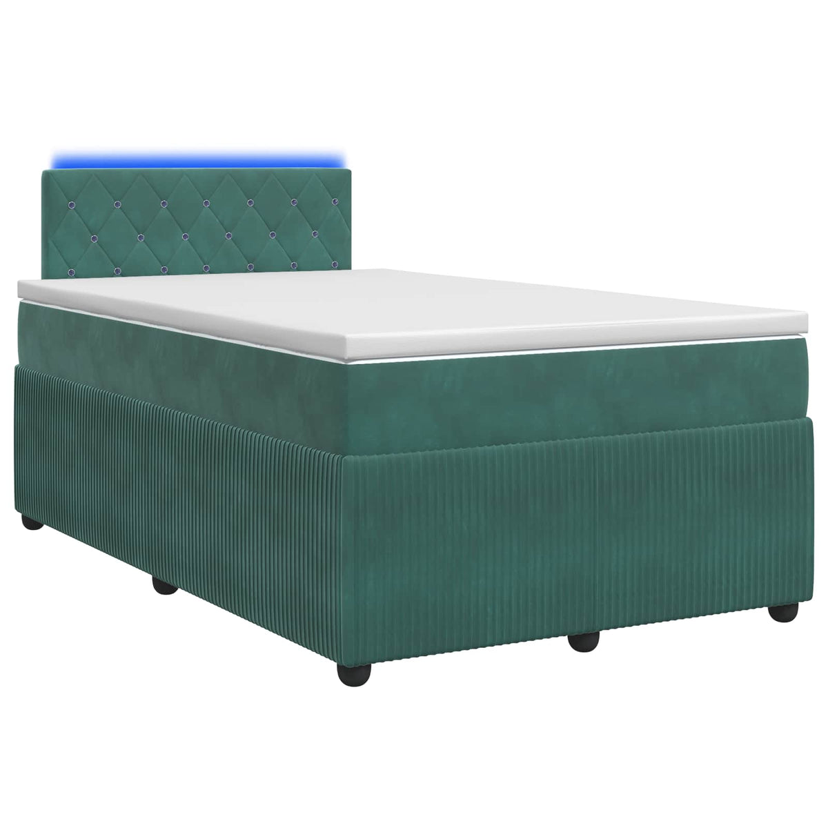 Boxspring krevet s madracem Tamnozelena 120 x 200 cm Baršun