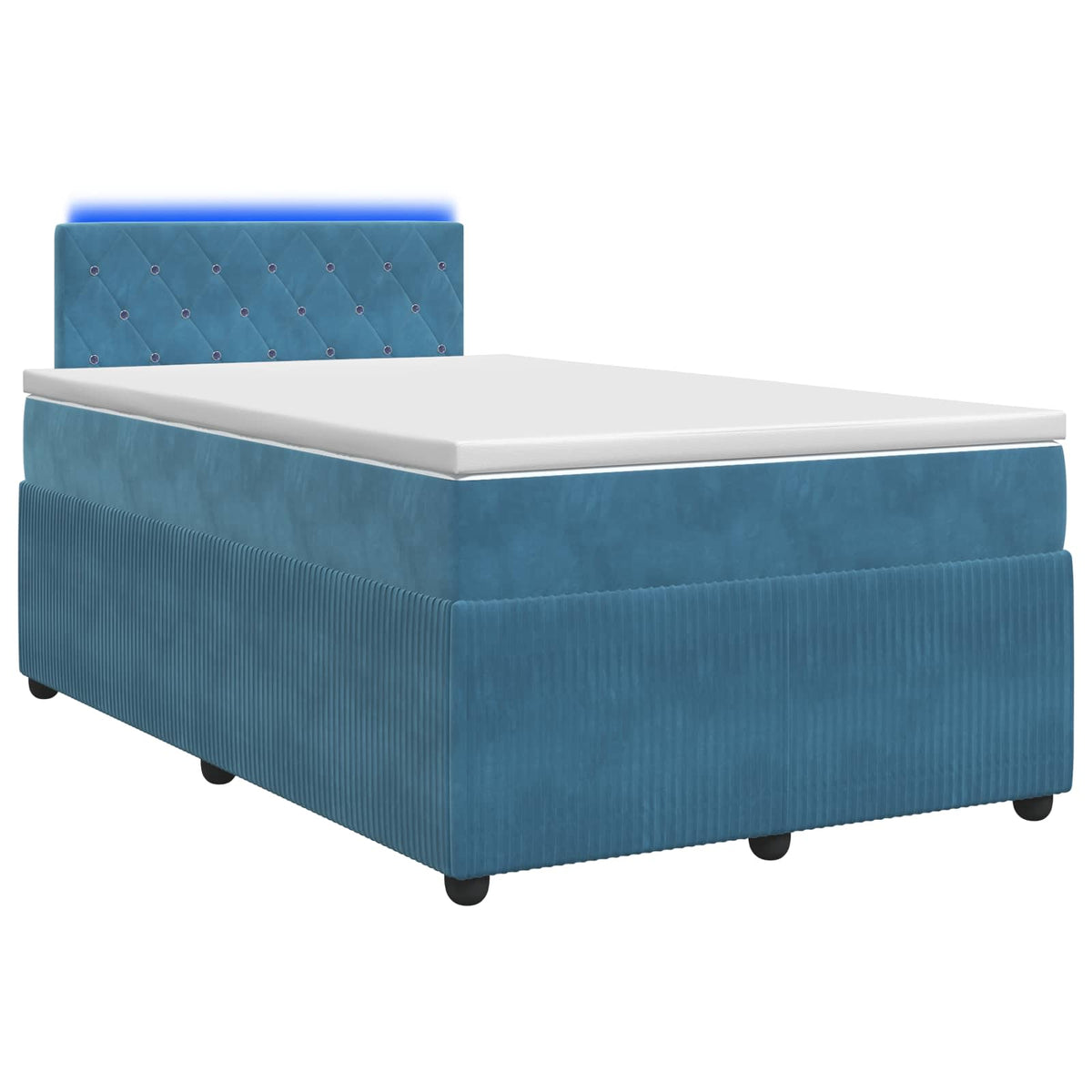 Boxspring krevet s madracem Plava 120 x 200 cm Baršun