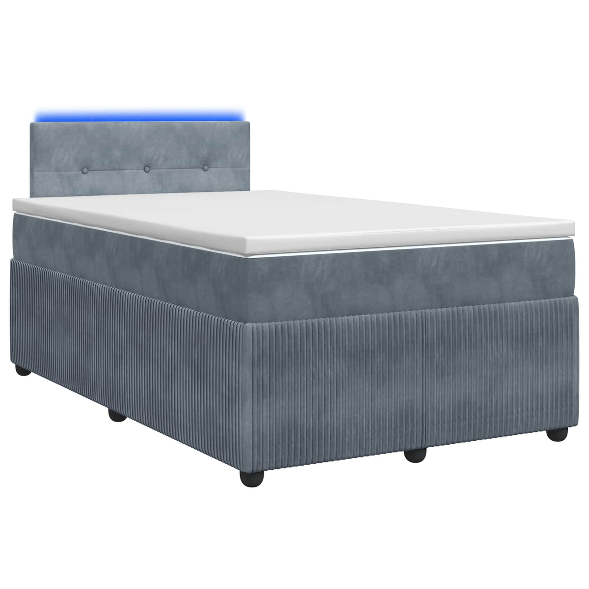 Boxspring krevet s madracem Tamnosiva 120 x 200 cm Baršun
