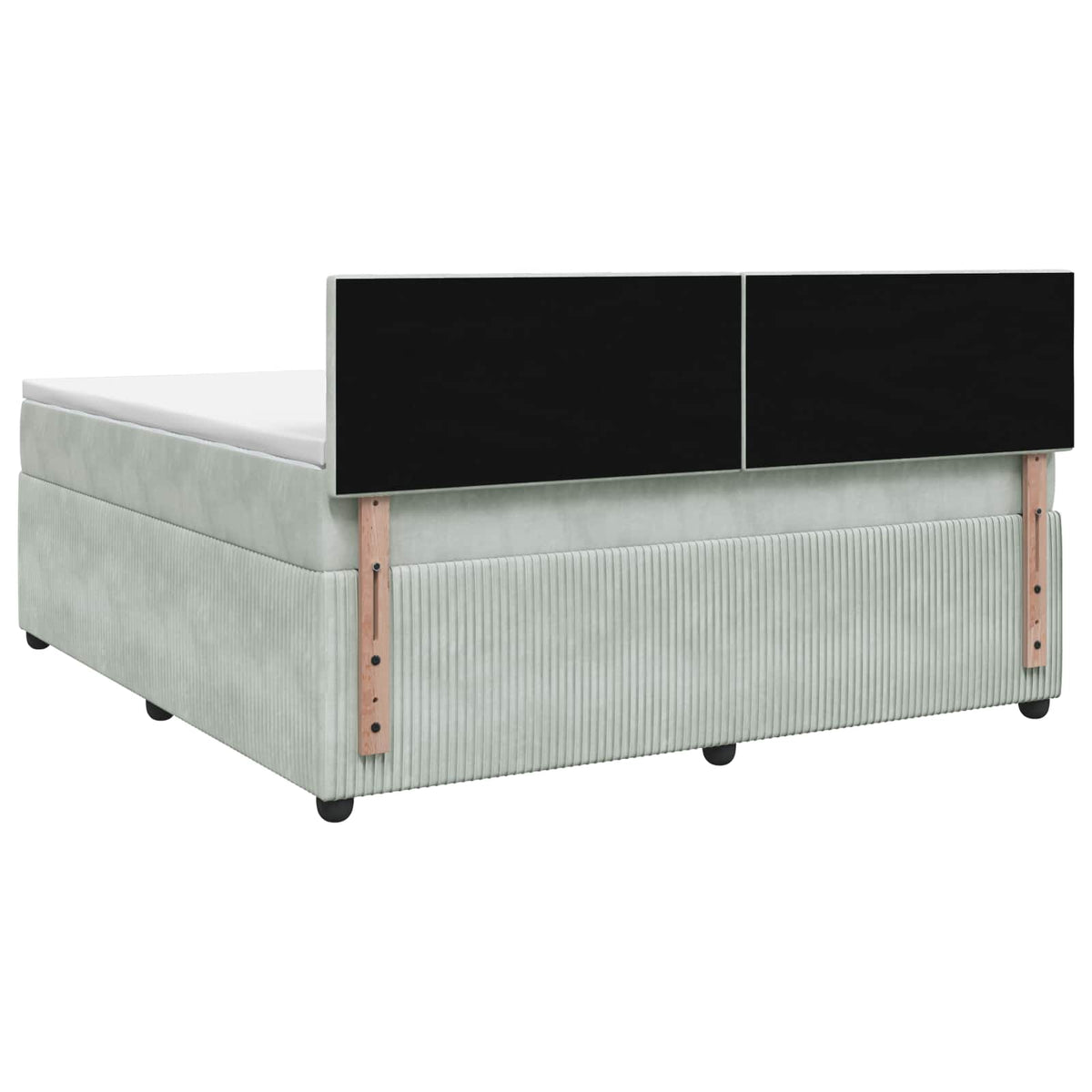 Boxspring krevet s madracem Svjetlosiva 140 x 190 cm Baršun