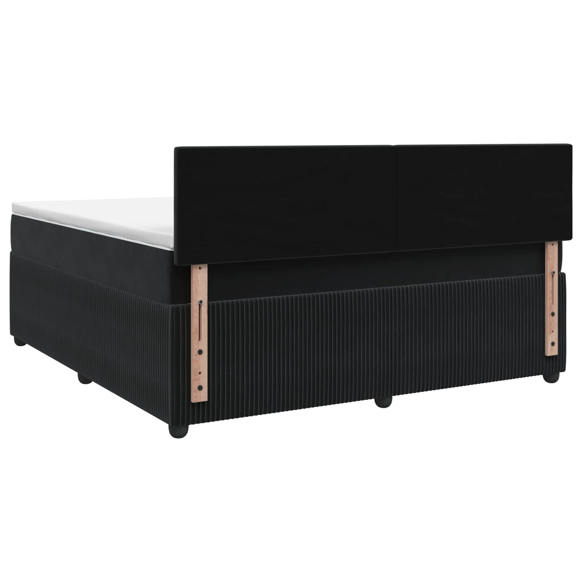 Boxspring krevet s madracem Crna 140 x 190 cm Baršun