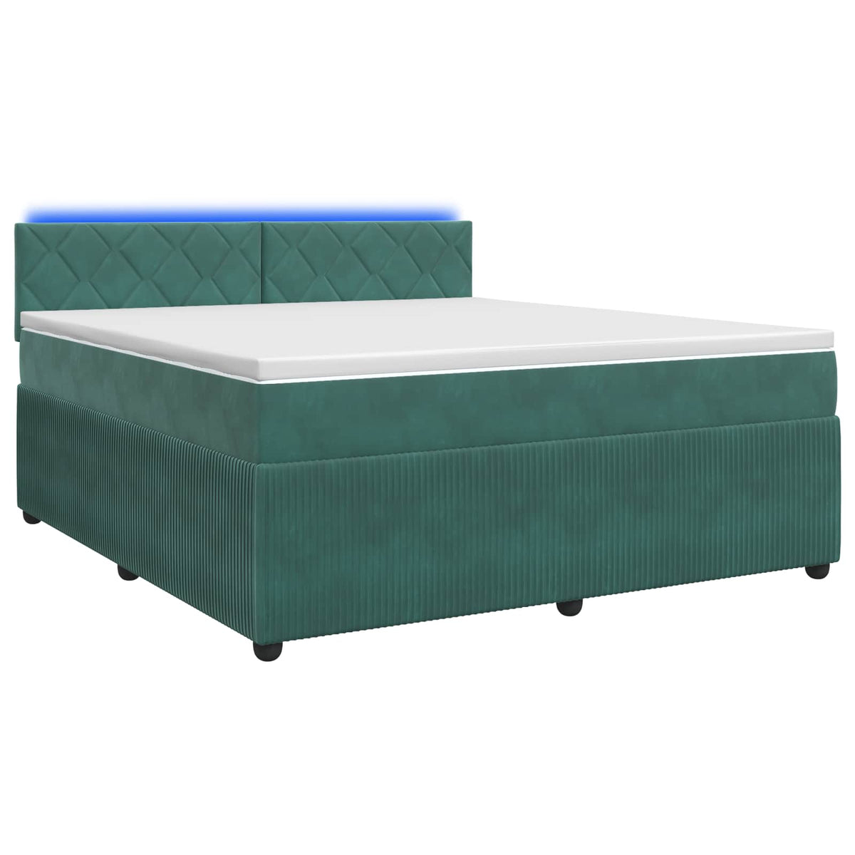 Boxspring krevet s madracem Tamnozelena 140 x 200 cm Baršun