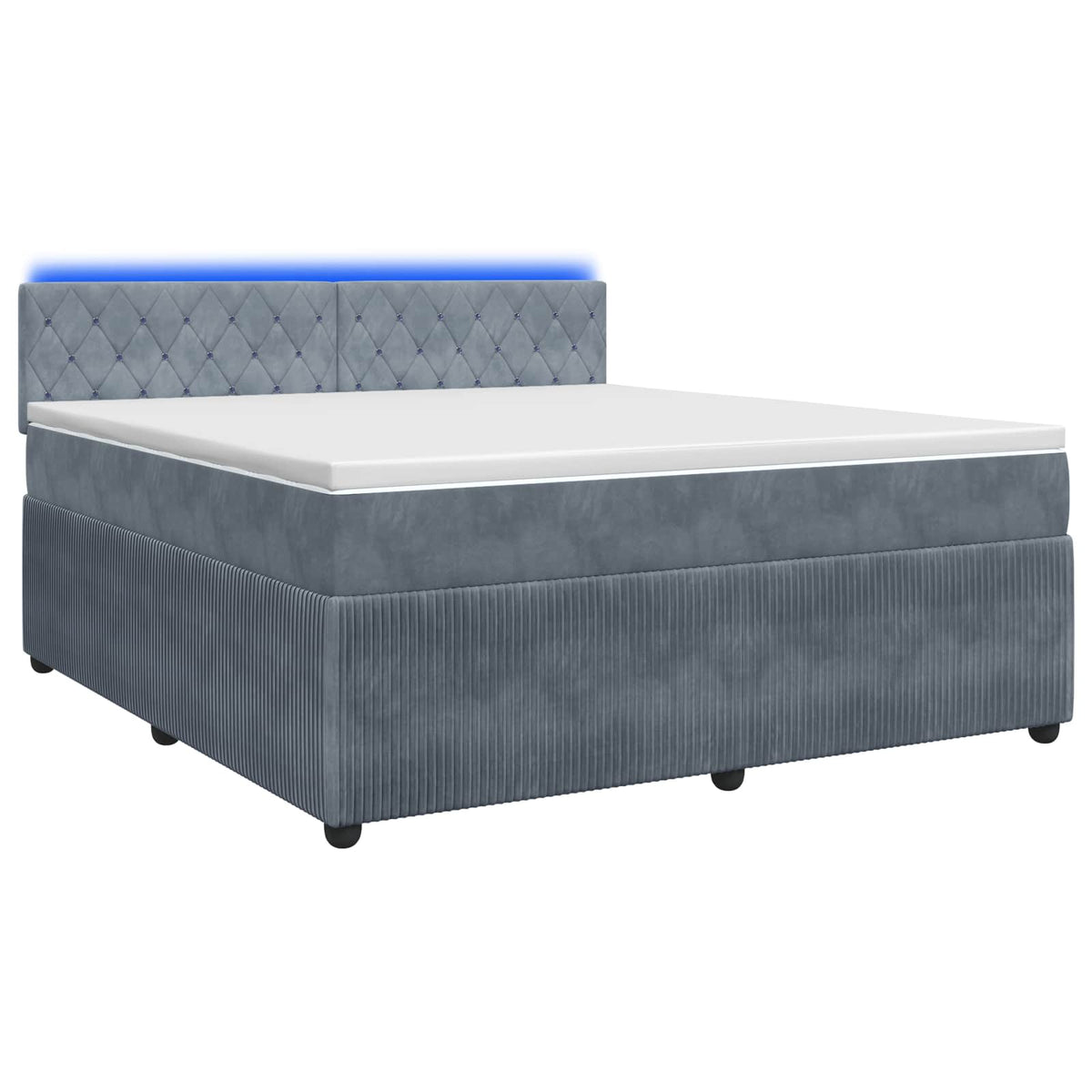 Boxspring krevet s madracem Tamnosiva 180 x 200 cm Baršun
