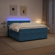 Boxspring krevet s madracem Plava 180 x 200 cm Baršun