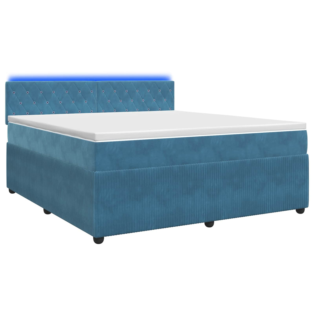 Boxspring krevet s madracem Plava 180 x 200 cm Baršun
