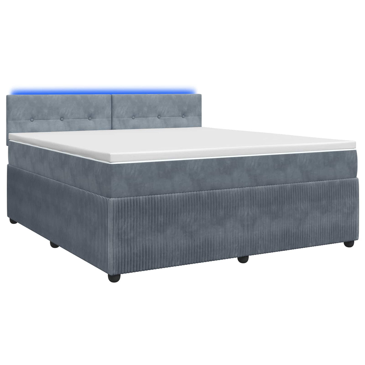 Boxspring krevet s madracem Tamnosiva 180 x 200 cm Baršun