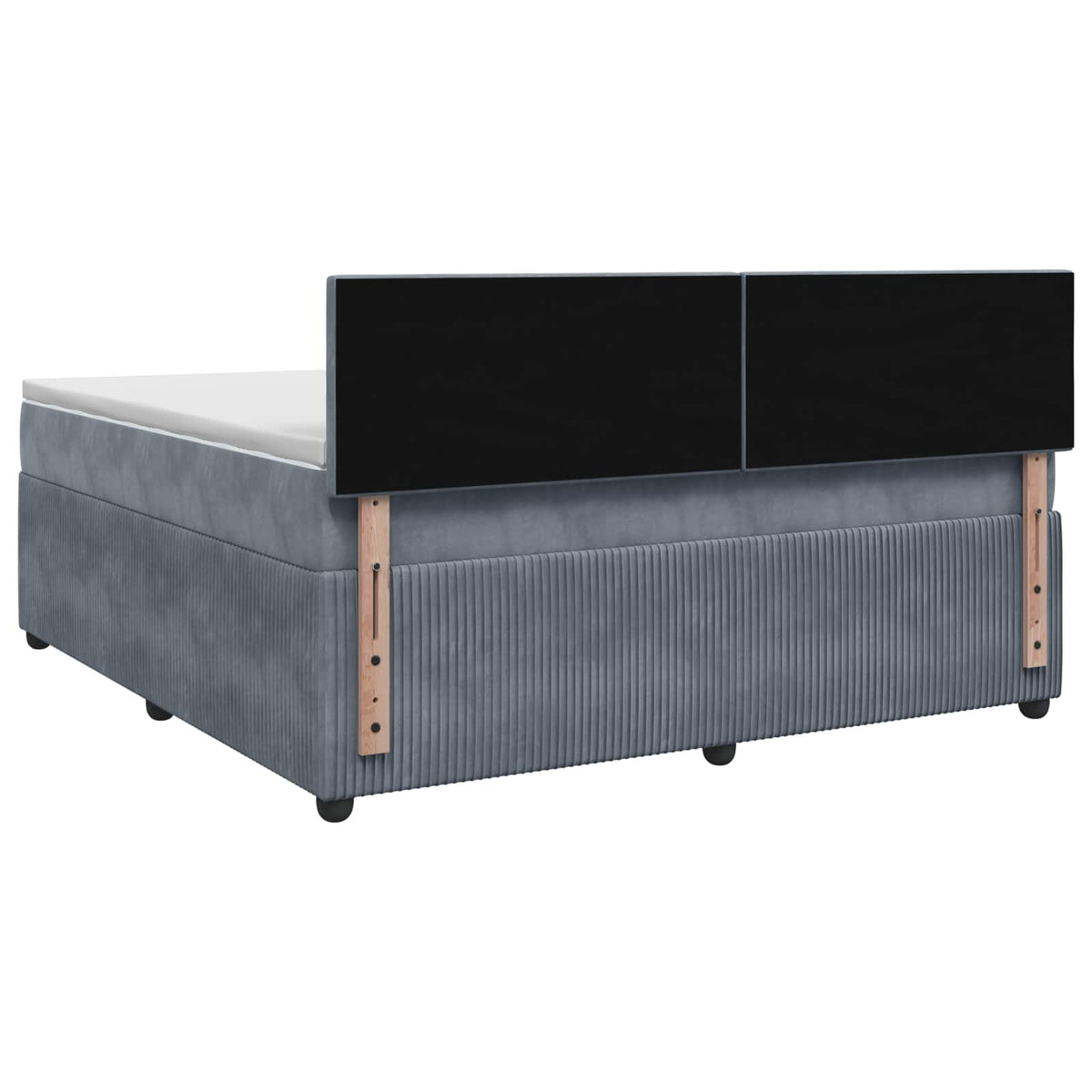 Boxspring krevet s madracem Tamnosiva 180 x 200 cm Baršun