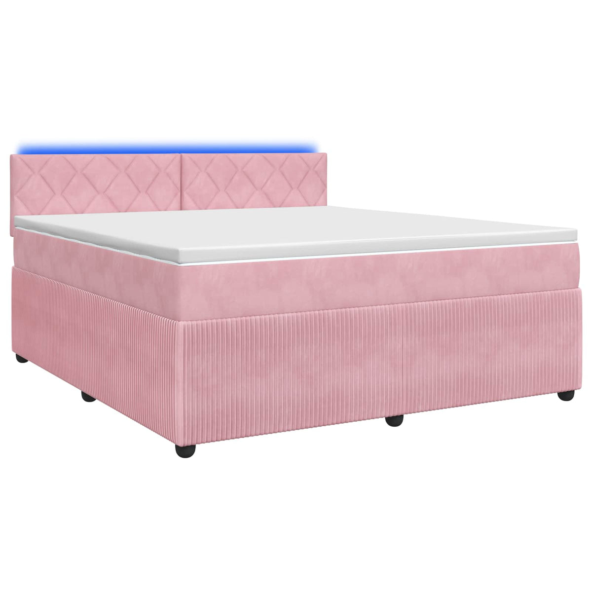 Boxspring krevet s madracem Ružičasta 180 x 200 cm Baršun