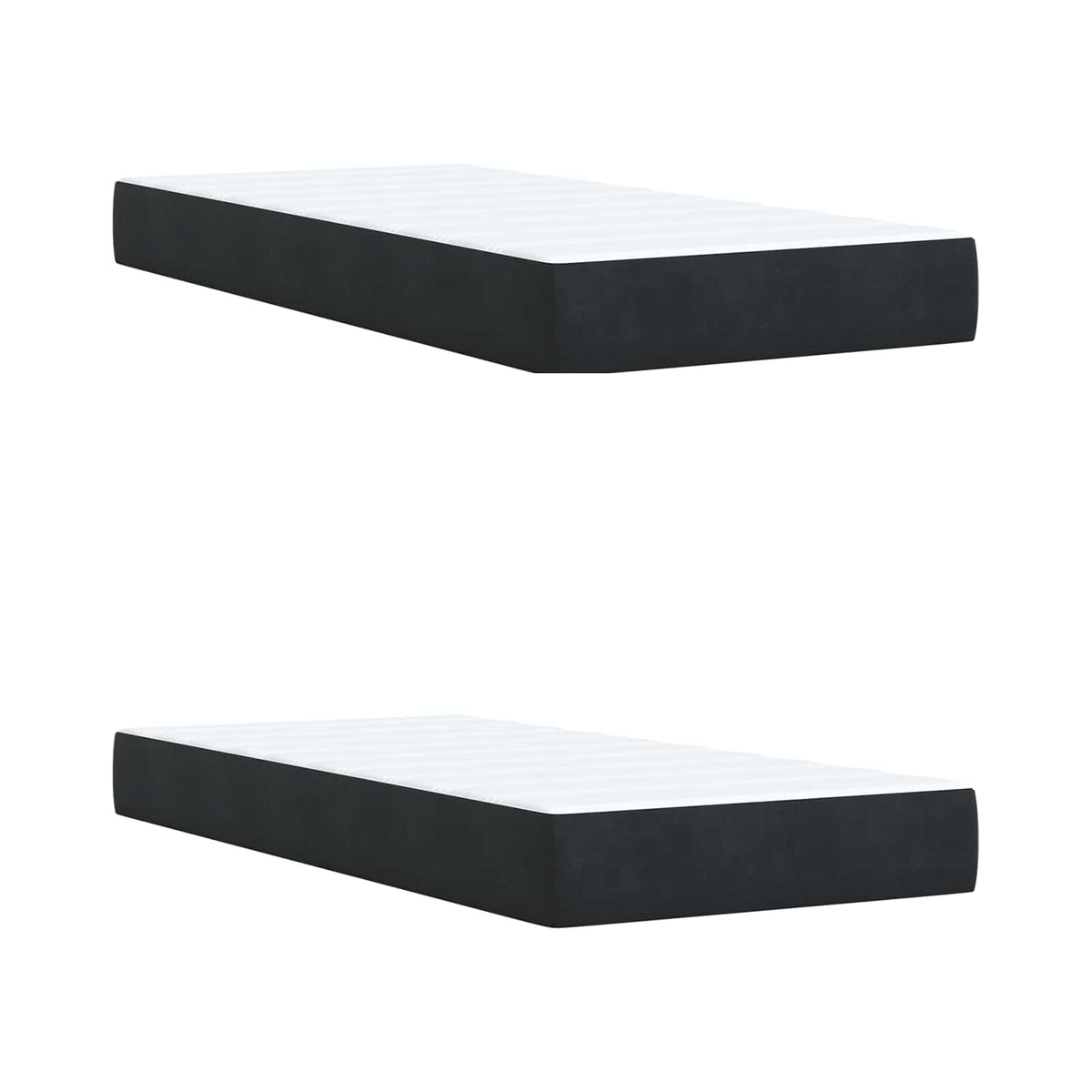 Boxspring krevet s madracem Crna 200 x 200 cm Baršun