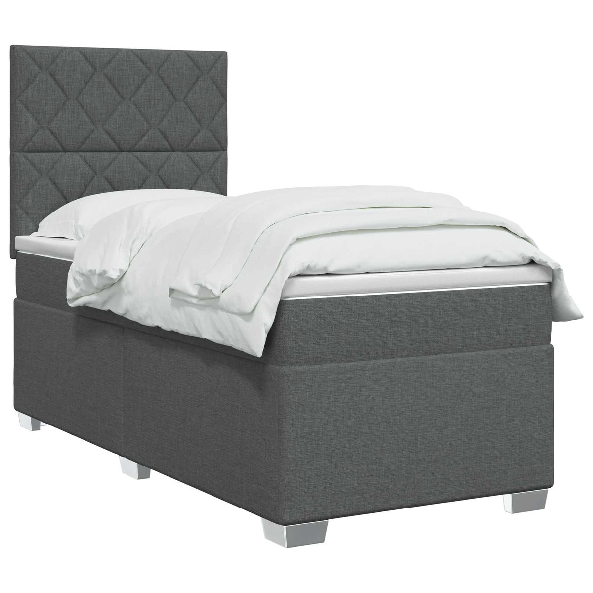 Boxspring krevet s madracem Tamnosiva 80 x 200 cm Tkanina