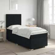 Boxspring krevet s madracem Crna 90 x 200 cm Tkanina
