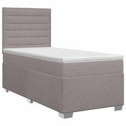Boxspring krevet s madracem Sivosmeđa 100 x 200 cm Tkanina