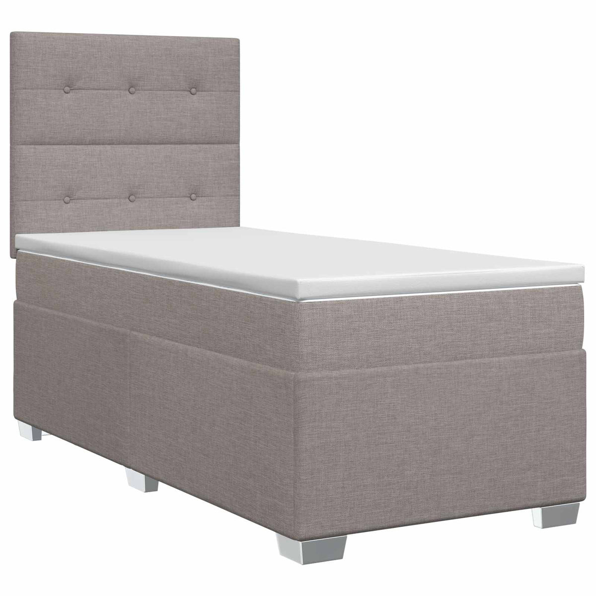 Boxspring krevet s madracem Sivosmeđa 100 x 200 cm Tkanina