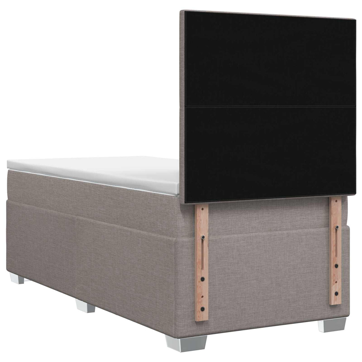 Boxspring krevet s madracem Sivosmeđa 100 x 200 cm Tkanina