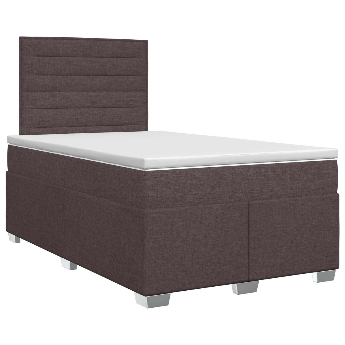 Boxspring krevet s madracem Tamno smeđa 120 x 190 cm Tkanina