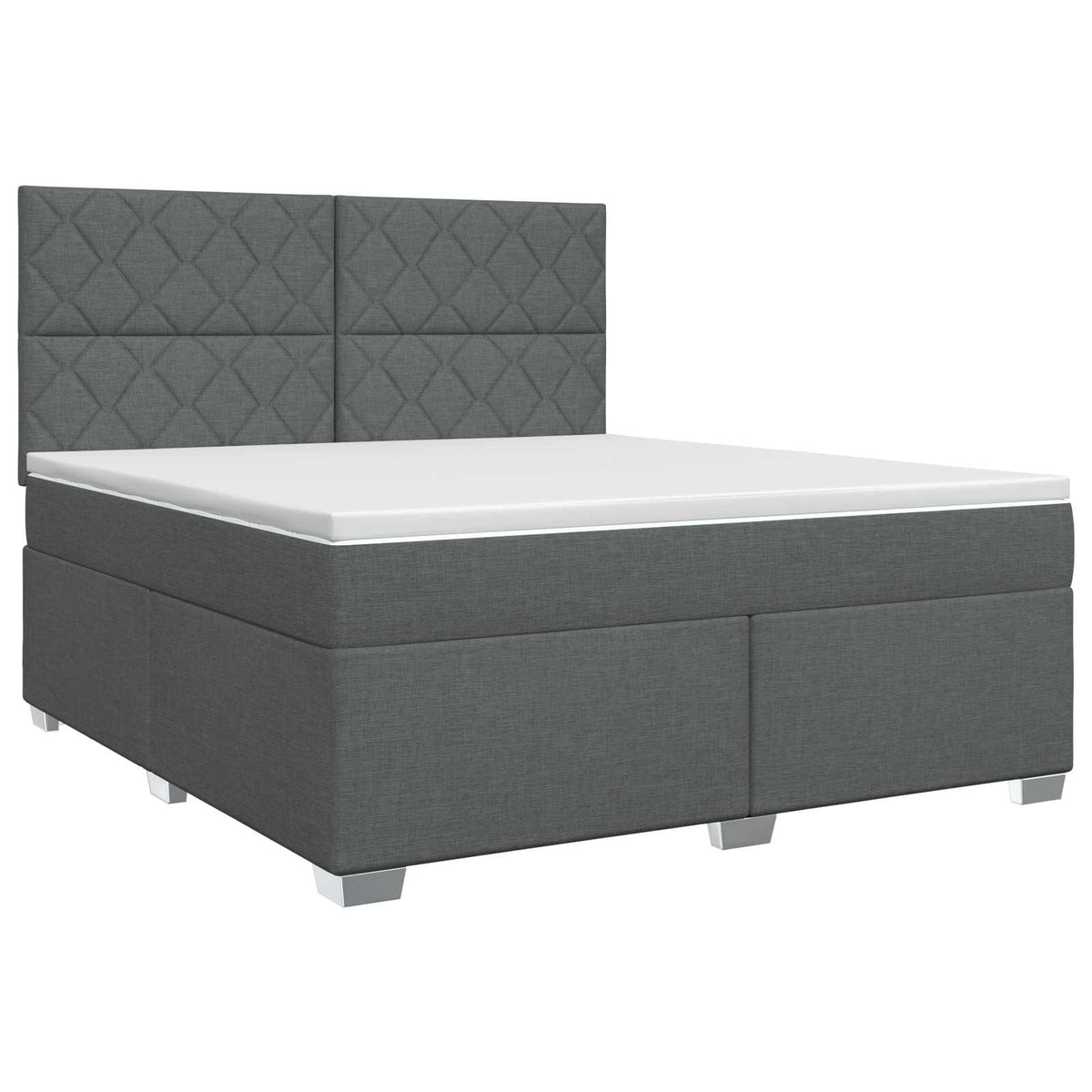 Boxspring krevet s madracem Tamnosiva 160 x 200 cm Tkanina