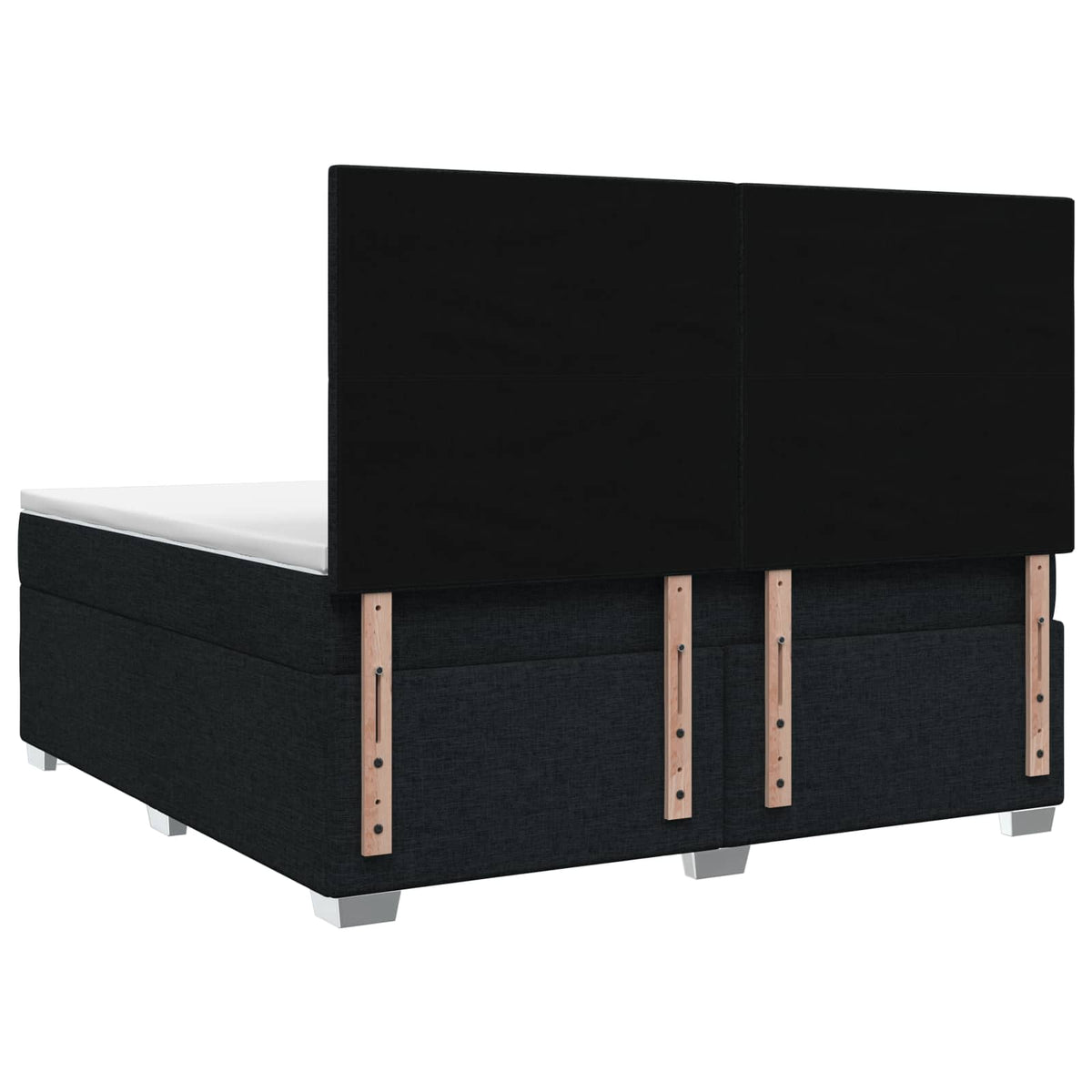Boxspring krevet s madracem Crna 180 x 200 cm Tkanina