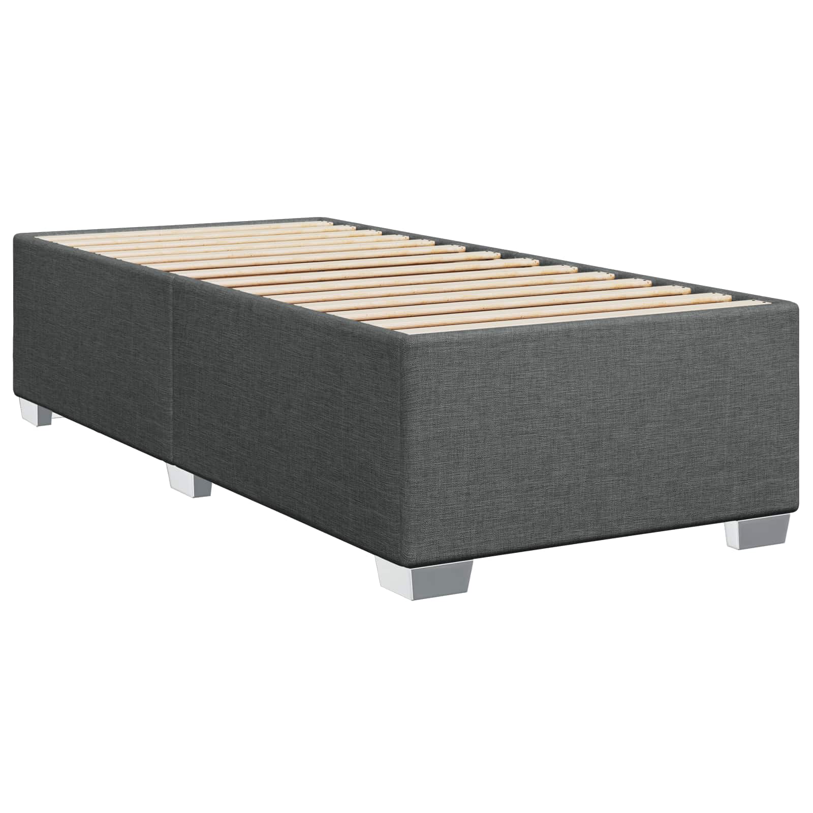 Boxspring krevet s madracem Tamnosiva Jjedan Tkanina