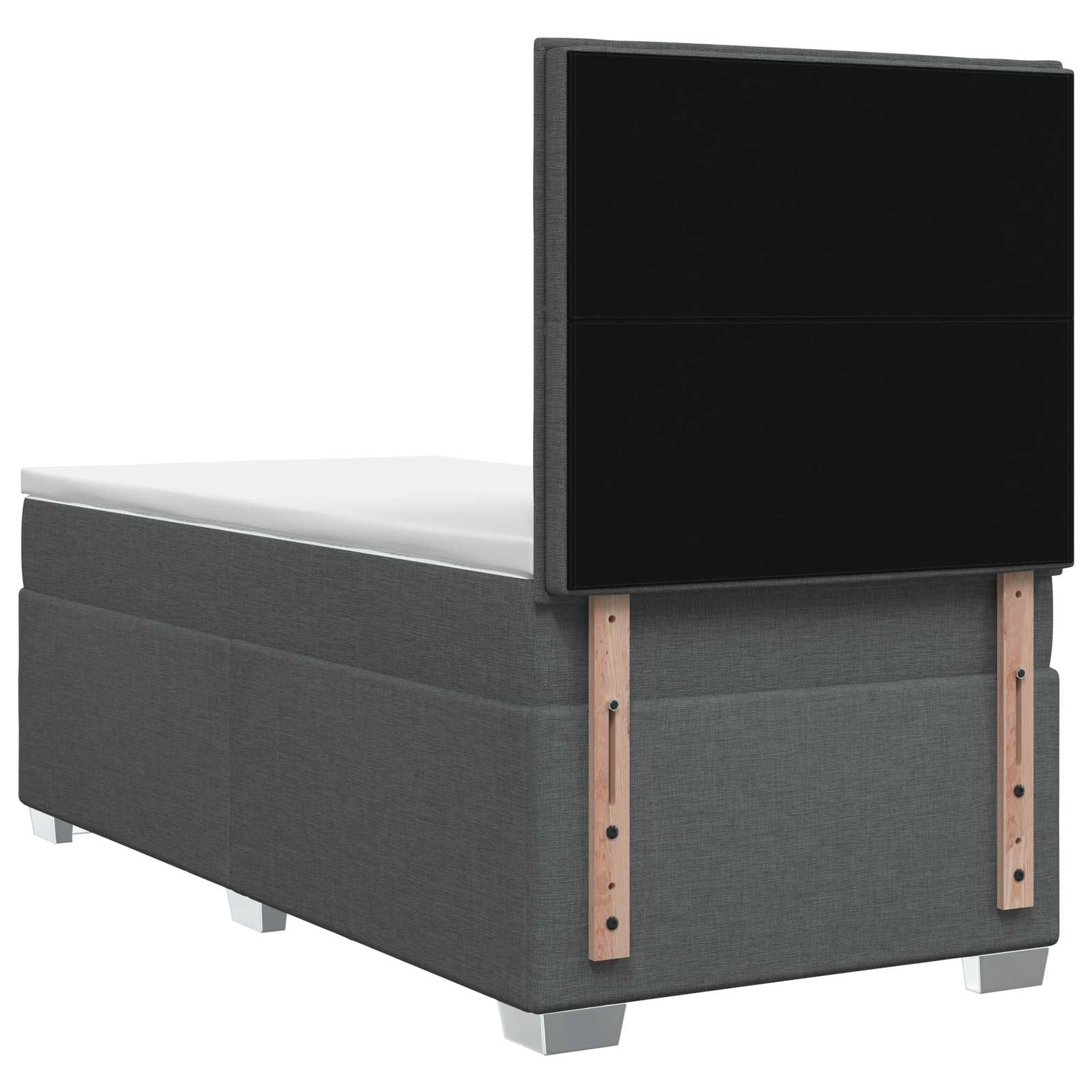 Boxspring krevet s madracem Tamnosiva Jjedan Tkanina