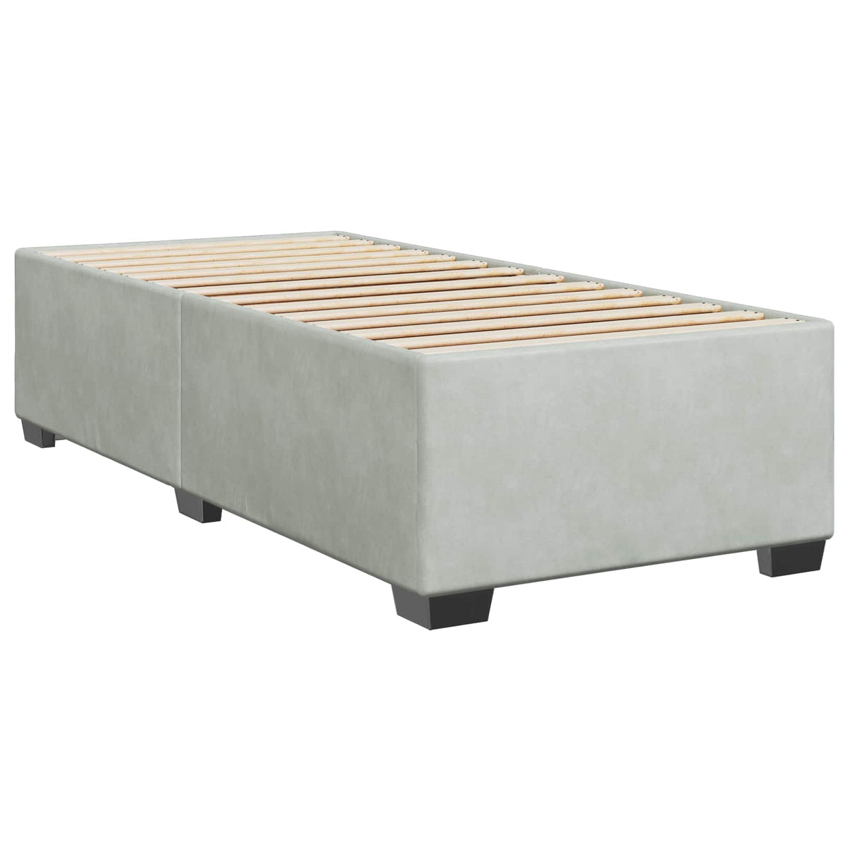 Boxspring krevet s madracem Svjetlosiva 80 x 200 cm Baršun
